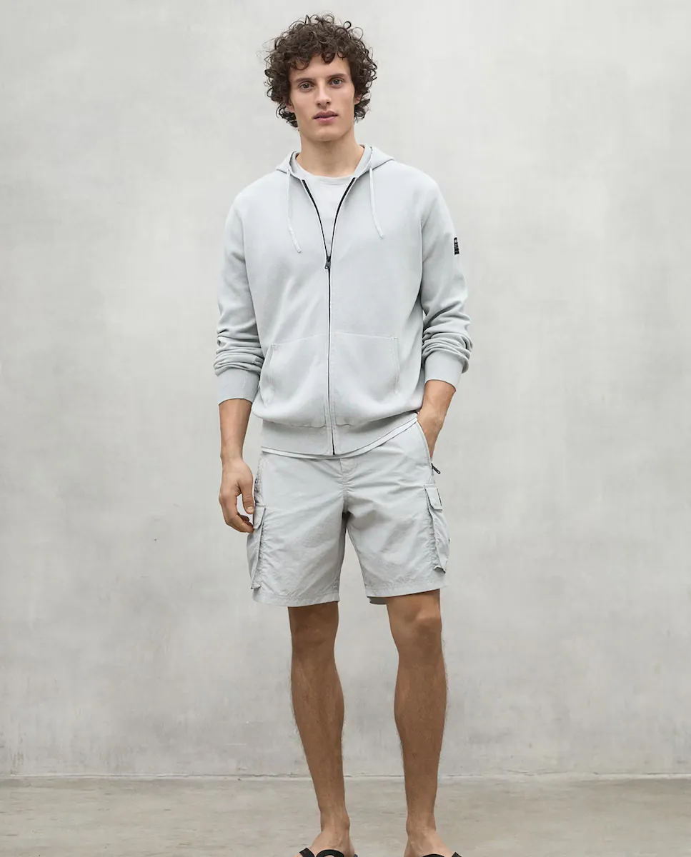 Мужские шорты-карго с застежкой на пуговицу и молнию Ecoalf, светло-серый
Мужские шорты-карго с застежкой на пуговицу и молнию Ecoalf, светло-серый