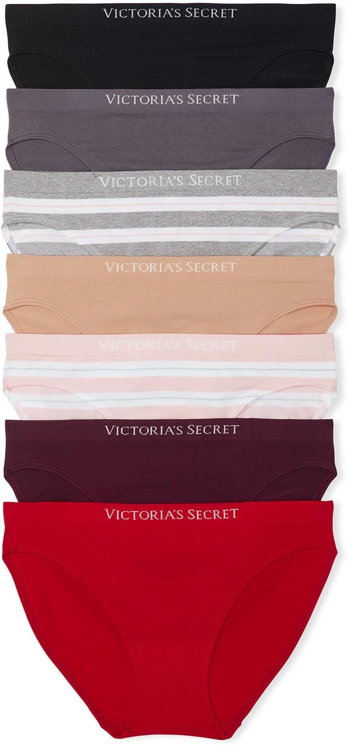 Женские бесшовные бикини Victoria's Secret, трусики средней посадки для женщин, набор из нескольких пар (XS-XXL), Black/Tornado Grey/Heather Grey/Praline/Purest Pink/Kir/Lipstick
Женские бесшовные бикини Victoria's Secret, трусики средней посадки для женщин, набор из нескольких пар (XS-XXL), Black/Tornado Grey/Heather Grey/Praline/Purest Pink/Kir/Lipstick