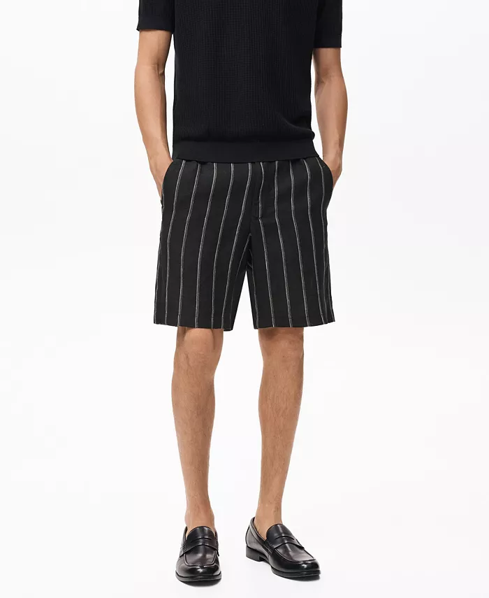 Мужские полосатые бермуды из льняной смеси 8.5" Mango, серый
Мужские полосатые бермуды из льняной смеси 8.5" Mango, серый