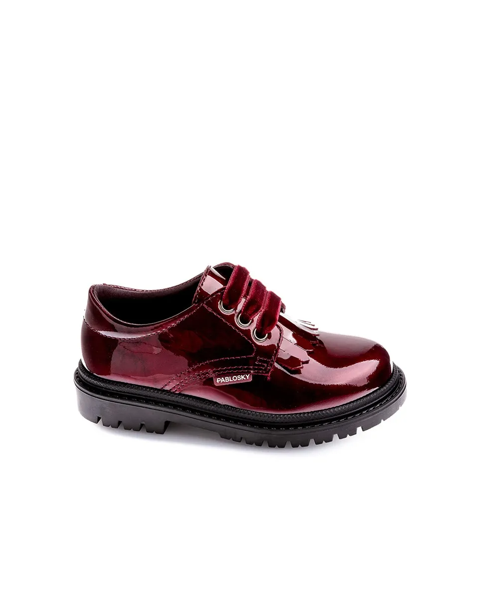 Детские кожаные туфли со шнурками Pablosky, бордовый
Детские кожаные туфли со шнурками Pablosky, бордовый