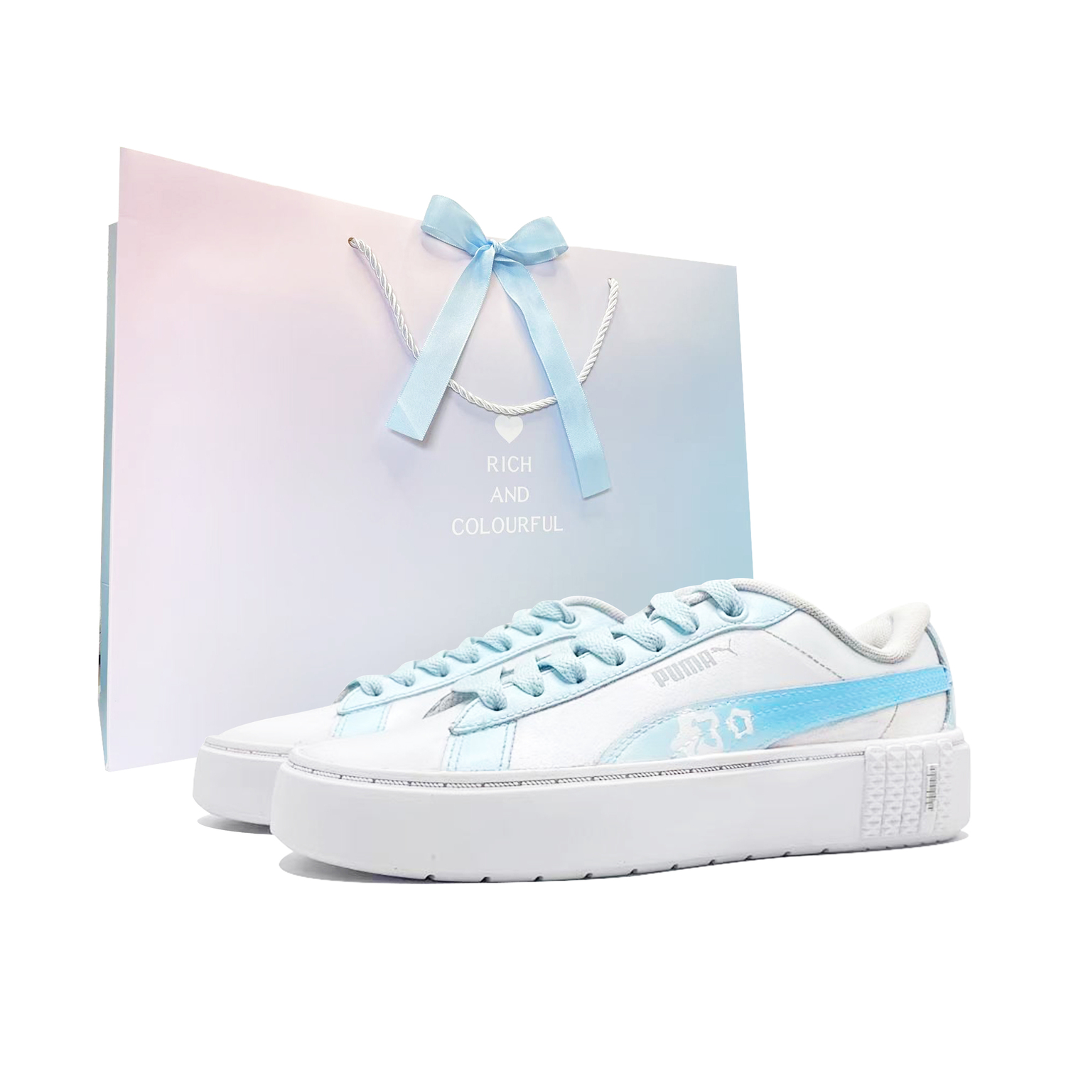 PUMA Smash Platform White Star устойчивые к истиранию низкие кроссовки для скейтбординга унисекс синий белый
PUMA Smash Platform White Star устойчивые к истиранию низкие кроссовки для скейтбординга унисекс синий белый