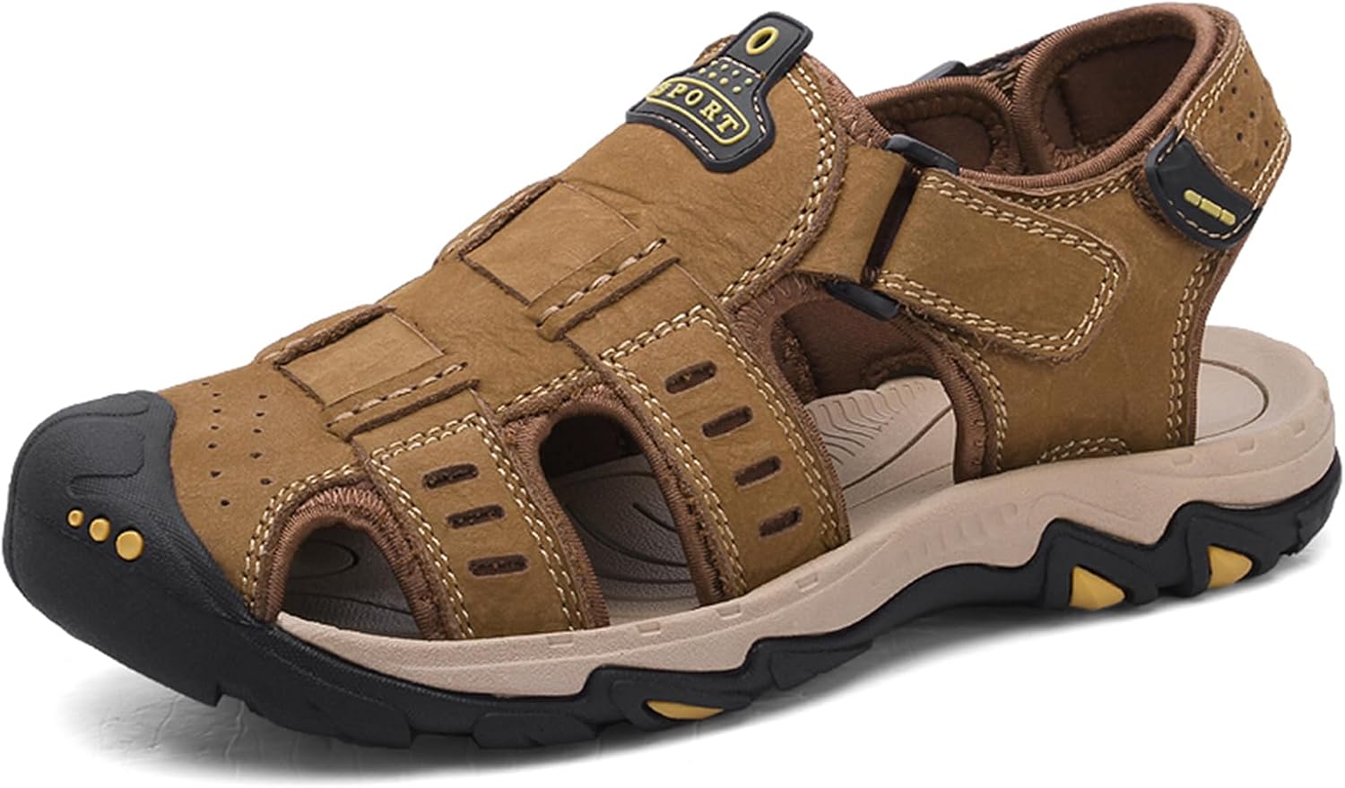 Мужские походные сандалии с закрытым носком, регулируемые прогулочные сандалии, водонепроницаемые, противоскользящие, повседневные сандалии, водные туфли Abborora, хаки
Мужские походные сандалии с закрытым носком, регулируемые прогулочные сандалии, водонепроницаемые, противоскользящие, повседневные сандалии, водные туфли Abborora, хаки