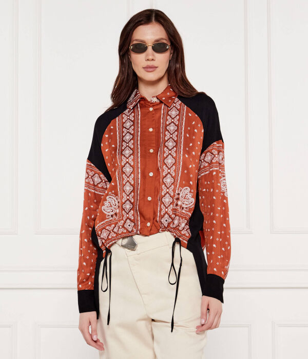 Рубашка Loose fit Pinko, коричневый
Рубашка Loose fit Pinko, коричневый