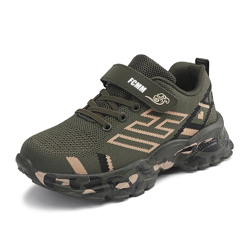 FCMM Нескользящие и дышащие низкие детские кроссовки в стиле кэжуал с зеленым камуфляжным принтом
FCMM Нескользящие и дышащие низкие детские кроссовки в стиле кэжуал с зеленым камуфляжным принтом