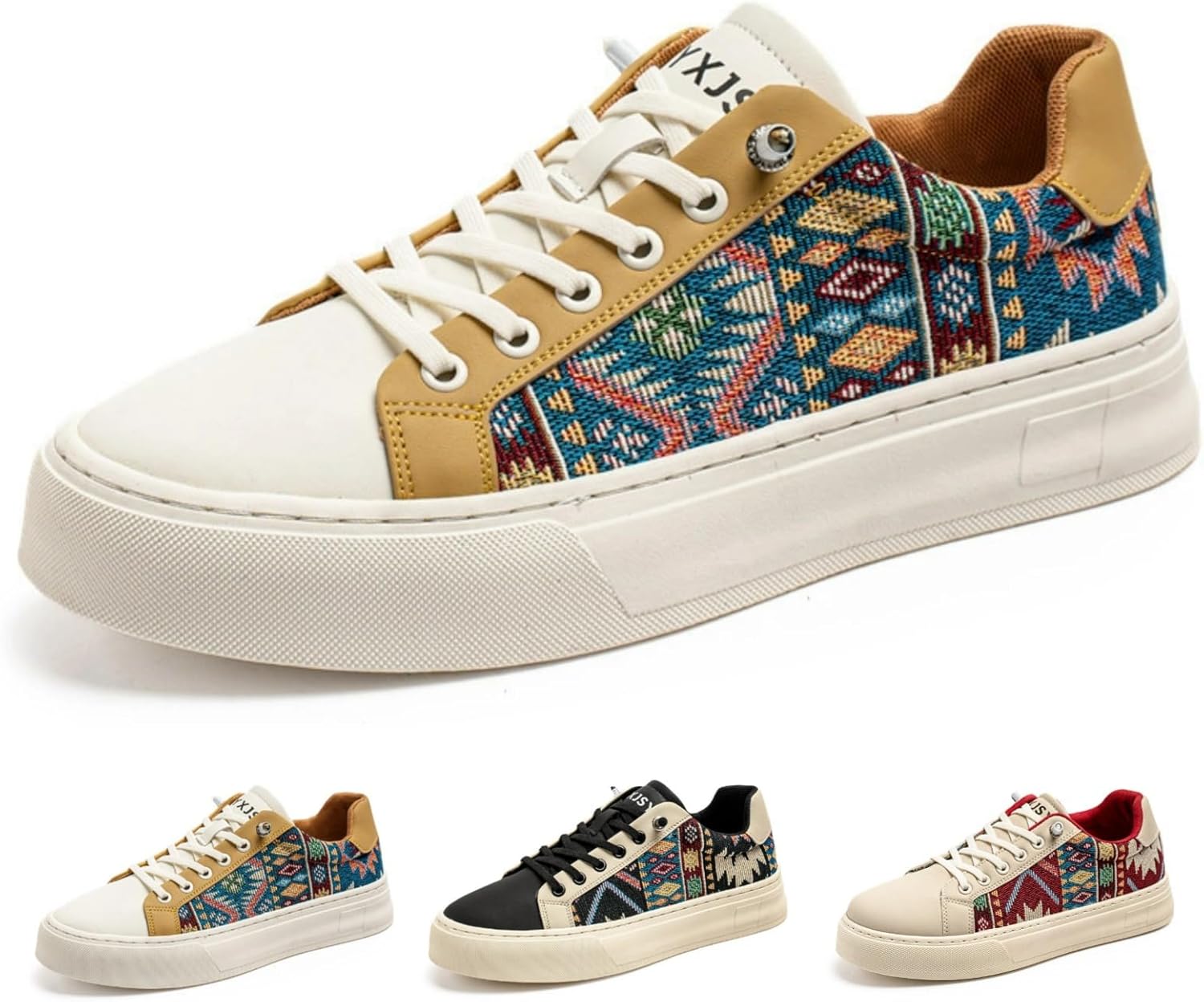 Мужские модные кеды из холста с цветочным принтом, низкие, дышащие, легкие, для повседневной ходьбы и скейтбординга Macefil, белый/коричневый
Мужские модные кеды из холста с цветочным принтом, низкие, дышащие, легкие, для повседневной ходьбы и скейтбординга Macefil, белый/коричневый