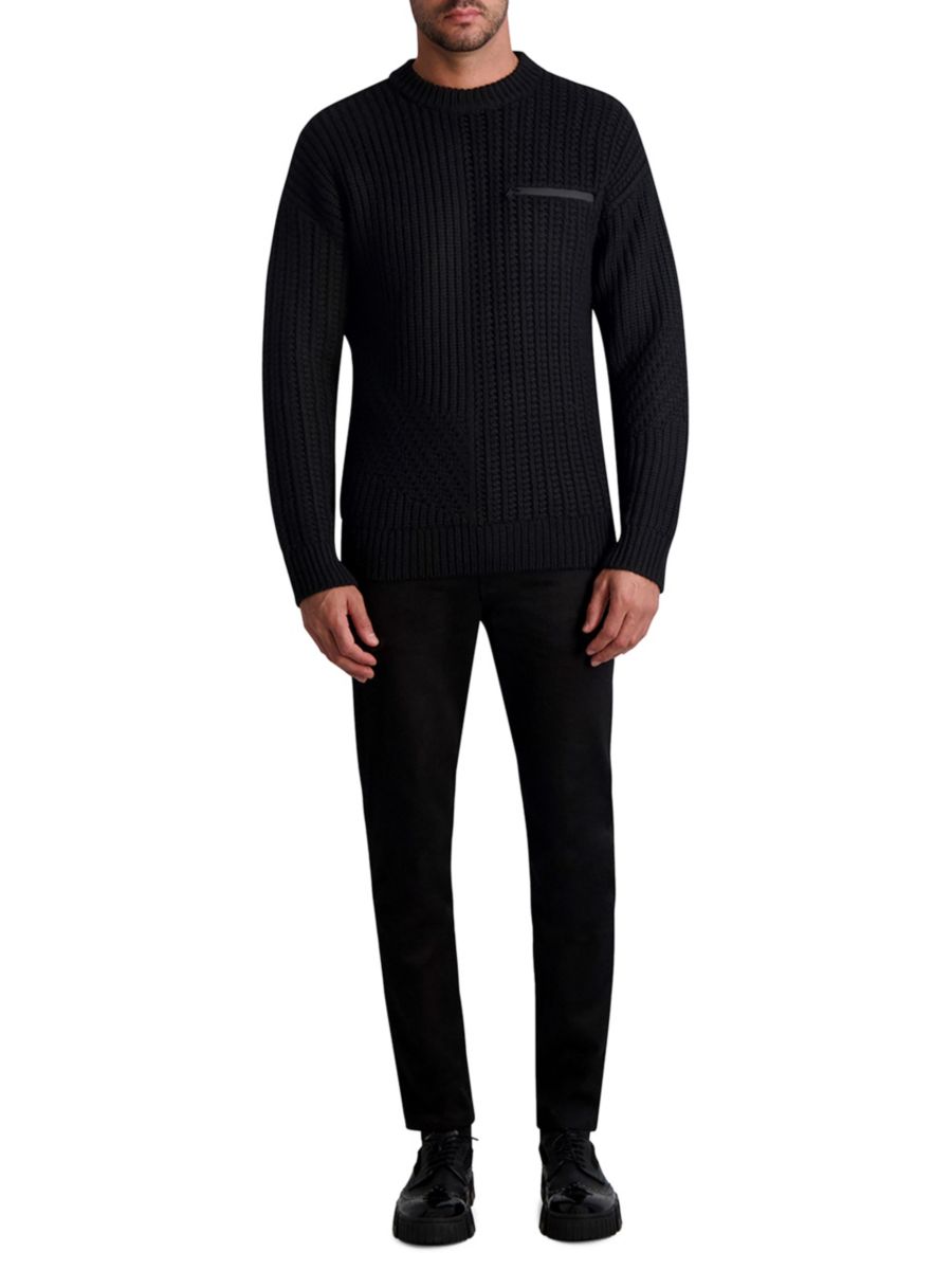 Свободный шерстяной свитер толстой вязки KARL LAGERFELD PARIS WHITE LABEL, черный
Свободный шерстяной свитер толстой вязки KARL LAGERFELD PARIS WHITE LABEL, черный