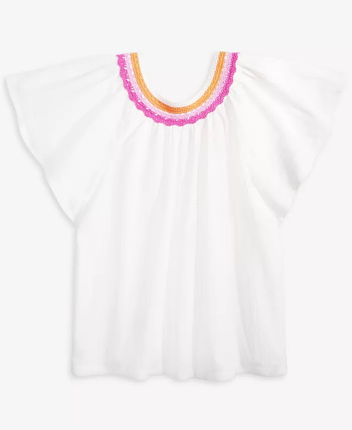 Топ с кружевной отделкой и расклешенным силуэтом для девочек постарше Epic Threads, белый
Топ с кружевной отделкой и расклешенным силуэтом для девочек постарше Epic Threads, белый