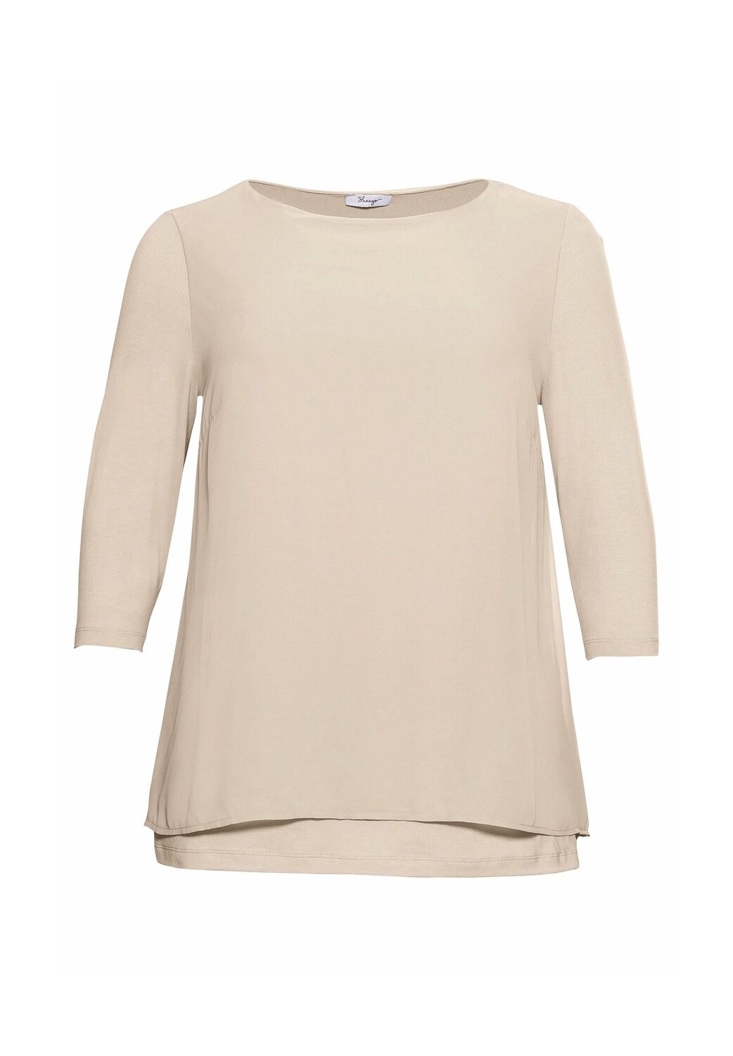 Блузка-рубашка легкого А-силуэта с заостренным подолом sheego, цвет Beigefarben
Блузка-рубашка легкого А-силуэта с заостренным подолом sheego, цвет Beigefarben