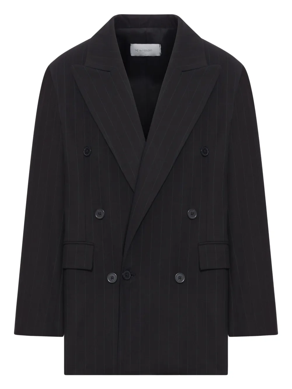 Двубортный блейзер в тонкую полоску The Nina Studio, черный
Двубортный блейзер в тонкую полоску The Nina Studio, черный