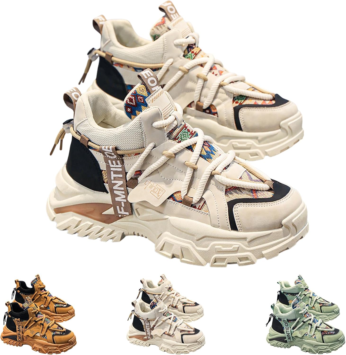 Модные мужские ретро-кроссовки на толстой подошве с шнуровкой- удобные и противоскользящие, подходят для активного отдыха в любое время года Gezolligheid, Sand
Модные мужские ретро-кроссовки на толстой подошве с шнуровкой- удобные и противоскользящие, подходят для активного отдыха в любое время года Gezolligheid, Sand