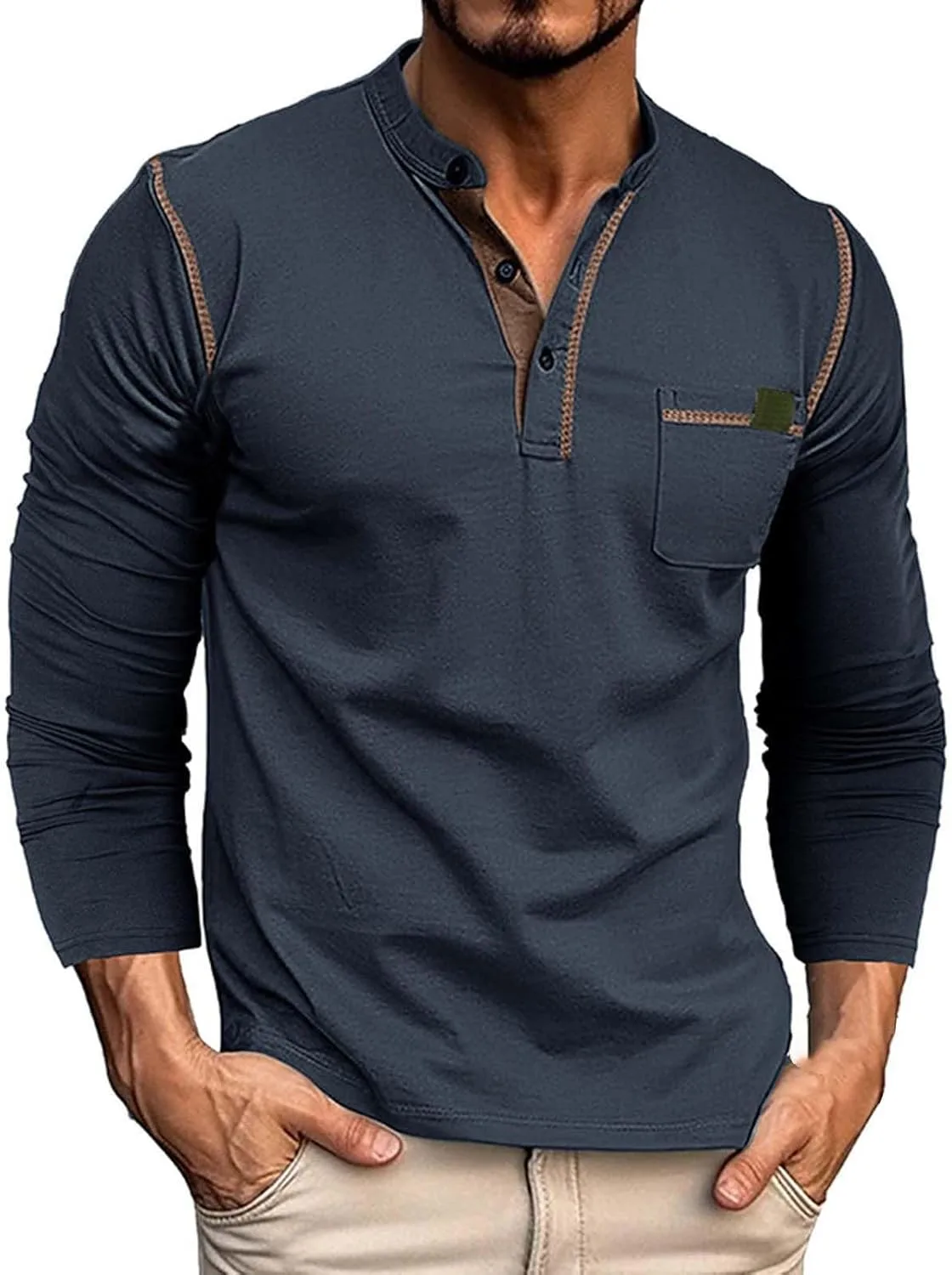 Мужская флисовая толстовка с длинным рукавом и пуговицами
Мужская флисовая толстовка с длинным рукавом и пуговицами