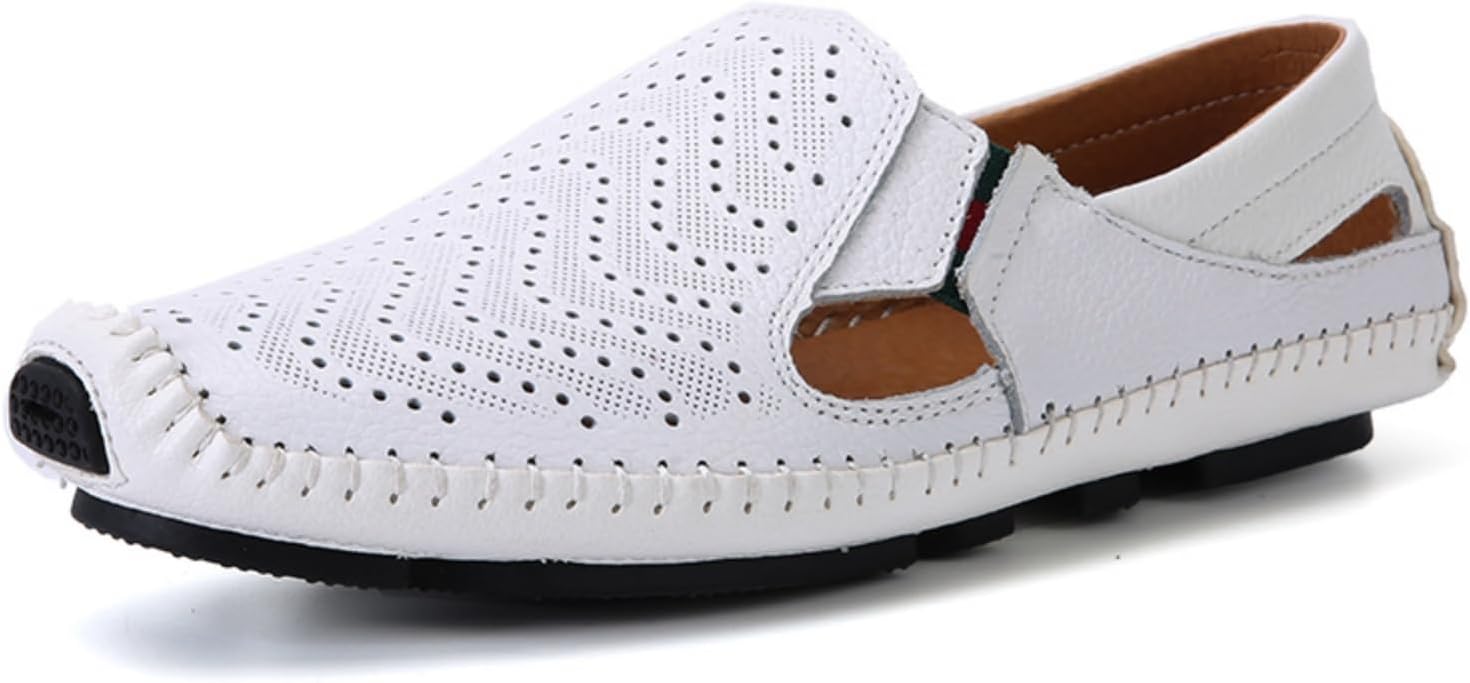 Мужские премиальные кожаные мокасины для вождения - легкие, без застежки, с дышащей вентиляцией, вдохновленные мокасинами, идеально подходят для прогулок и активного отдыха на свежем воздухе Khwfjas, белый
Мужские премиальные кожаные мокасины для вождения - легкие, без застежки, с дышащей вентиляцией, вдохновленные мокасинами, идеально подходят для прогулок и активного отдыха на свежем воздухе Khwfjas, белый