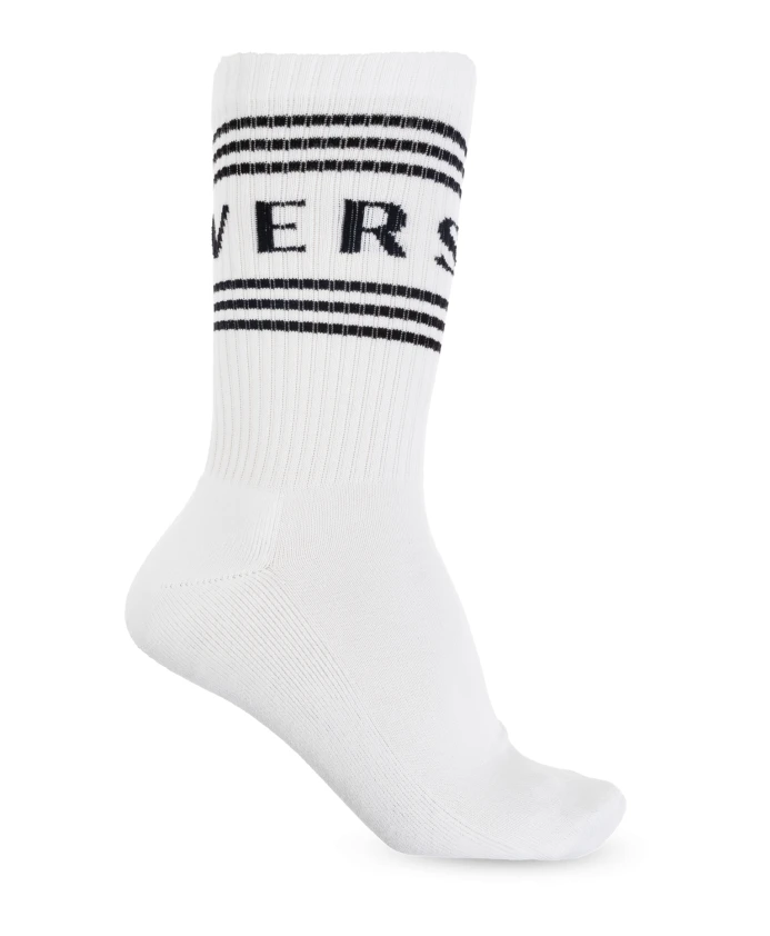 Хлопковые носки с логотипом Versace, белый
Хлопковые носки с логотипом Versace, белый