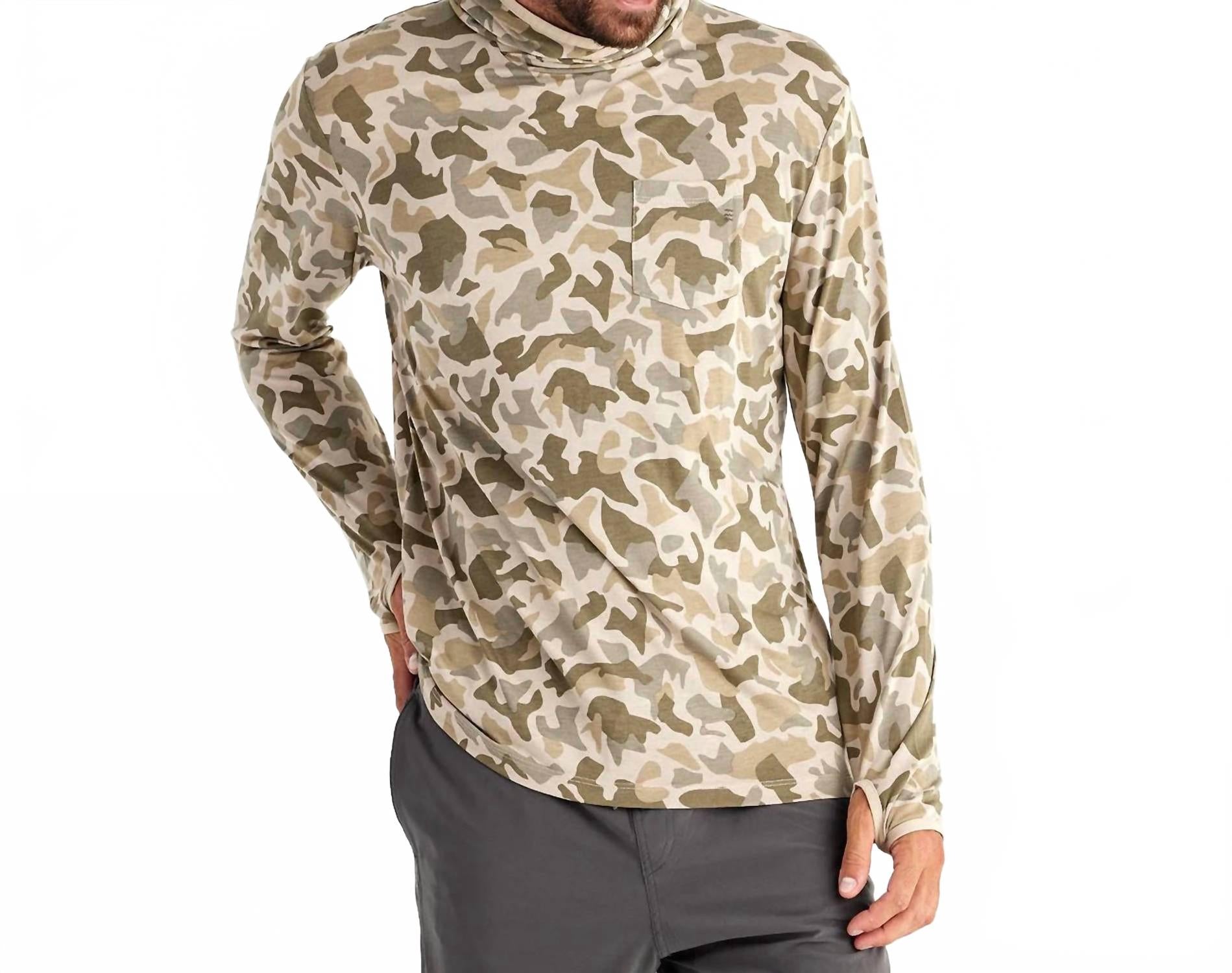 Облегченный худи в винтажном камуфляже FREE FLY, Vintage Camo
Облегченный худи в винтажном камуфляже FREE FLY, Vintage Camo