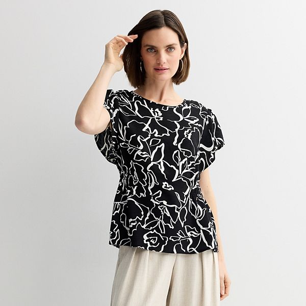 Женская блузка с затянутыми рукавами-крылышками Nine West, Black Josefina Floral
Женская блузка с затянутыми рукавами-крылышками Nine West, Black Josefina Floral