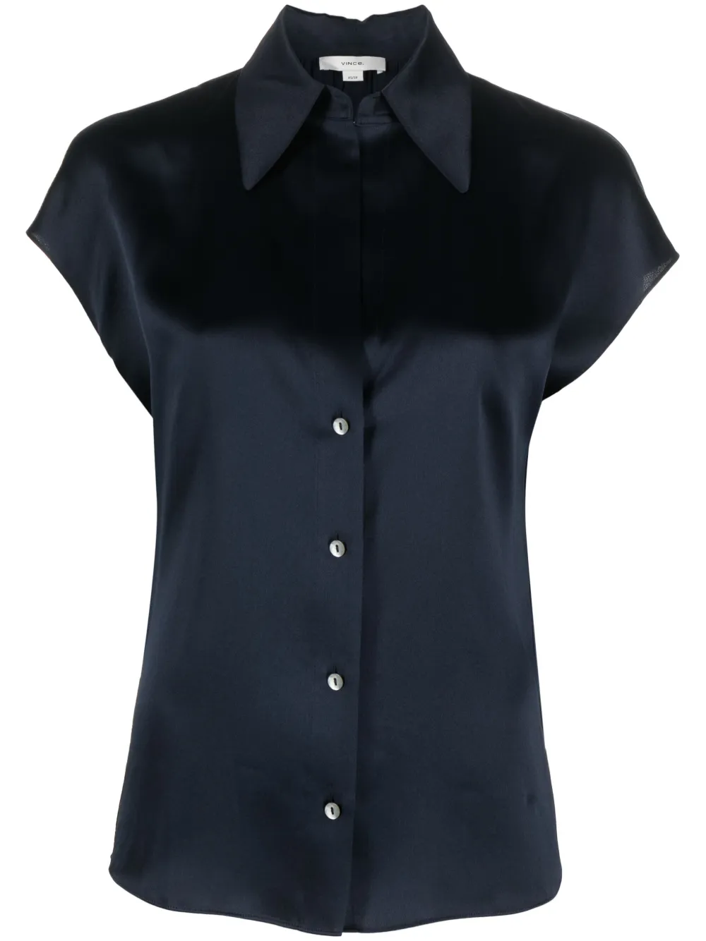 Шелковая рубашка с короткими рукавами Vince, синий
Шелковая рубашка с короткими рукавами Vince, синий