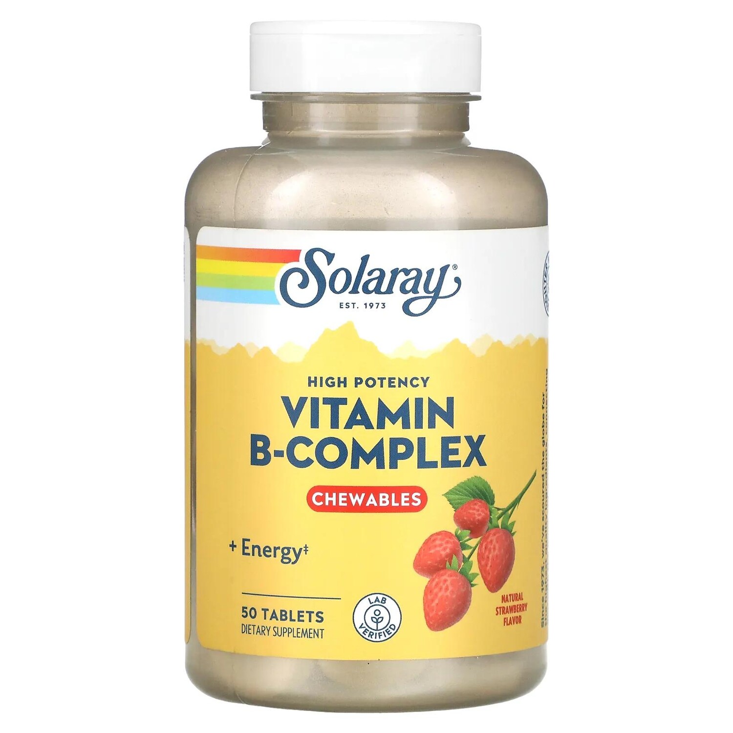Solaray High Potency B-Complex Chewable Natural Strawberry Flavor 50 Chewables
Solaray High Potency B-Complex Chewable Natural Strawberry Flavor 50 Chewables