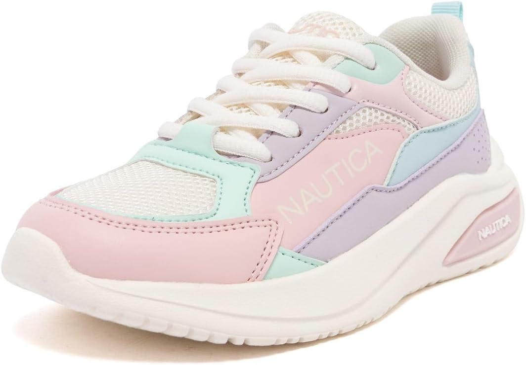 Кроссовки Nautica для девочек - спортивная обувь для бега и ходьбы с амортизирующей стелькой, легким верхом из сетки и прочной подошвой для повседневного ношения - Madax (для старших и младших детей), синий/розовый/сиреневый
Кроссовки Nautica для девочек - спортивная обувь для бега и ходьбы с амортизирующей стелькой, легким верхом из сетки и прочной подошвой для повседневного ношения - Madax (для старших и младших детей), синий/розовый/сиреневый
