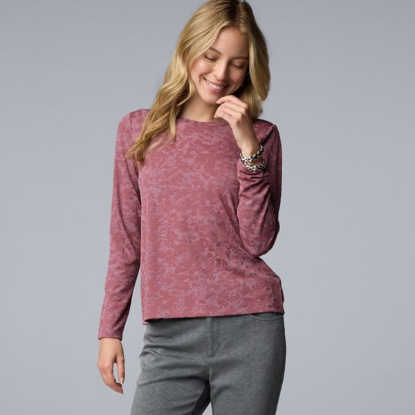 Женская фактурная футболка с длинным рукавом Simply Vera Vera Wang, цвет maiden mauve
Женская фактурная футболка с длинным рукавом Simply Vera Vera Wang, цвет maiden mauve