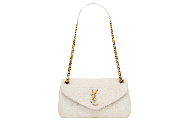 Saint Laurent Сумка-конверт из ткани с отделкой из овечьей кожи, женская, белая
Saint Laurent Сумка-конверт из ткани с отделкой из овечьей кожи, женская, белая