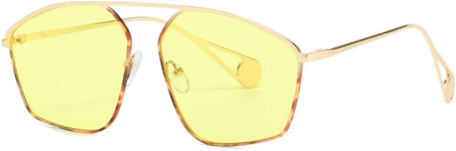 Ретро-солнцезащитные очки неправильной формы из металла для женщин с прозрачными линзами цвета океана, мужские солнцезащитные очки сине-желтого цвета с защитой от УФ-излучения UV400 generic, Yellow
Ретро-солнцезащитные очки неправильной формы из металла для женщин с прозрачными линзами цвета океана, мужские солнцезащитные очки сине-желтого цвета с защитой от УФ-излучения UV400 generic, Yellow