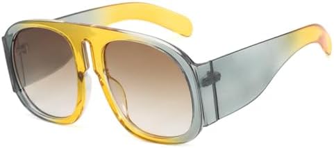 Винтажные солнцезащитные очки большого размера 2027 года для женщин и мужчин, модные очки в крупной оправе, двухцветные, в стиле панк, женские солнцезащитные очки MTZJH, Green Yellow Tea
Винтажные солнцезащитные очки большого размера 2027 года для женщин и мужчин, модные очки в крупной оправе, двухцветные, в стиле панк, женские солнцезащитные очки MTZJH, Green Yellow Tea