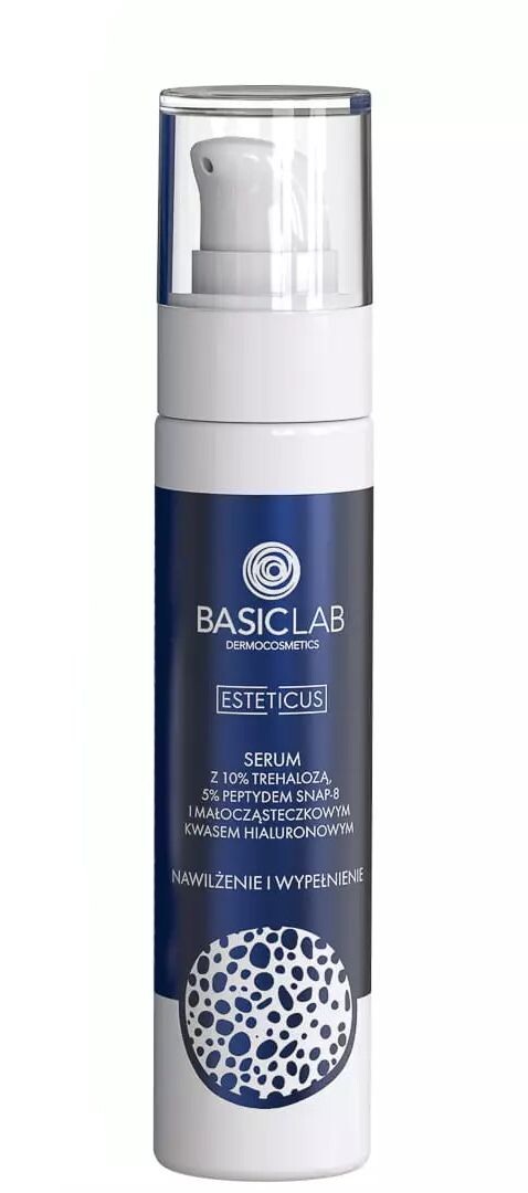 Сыворотка для лица Basiclab Esteticus Trehaloza 10%, Peptyd Snap-8, Kwas Hialuronowy 5%, 50 мл
Сыворотка для лица Basiclab Esteticus Trehaloza 10%, Peptyd Snap-8, Kwas Hialuronowy 5%, 50 мл
