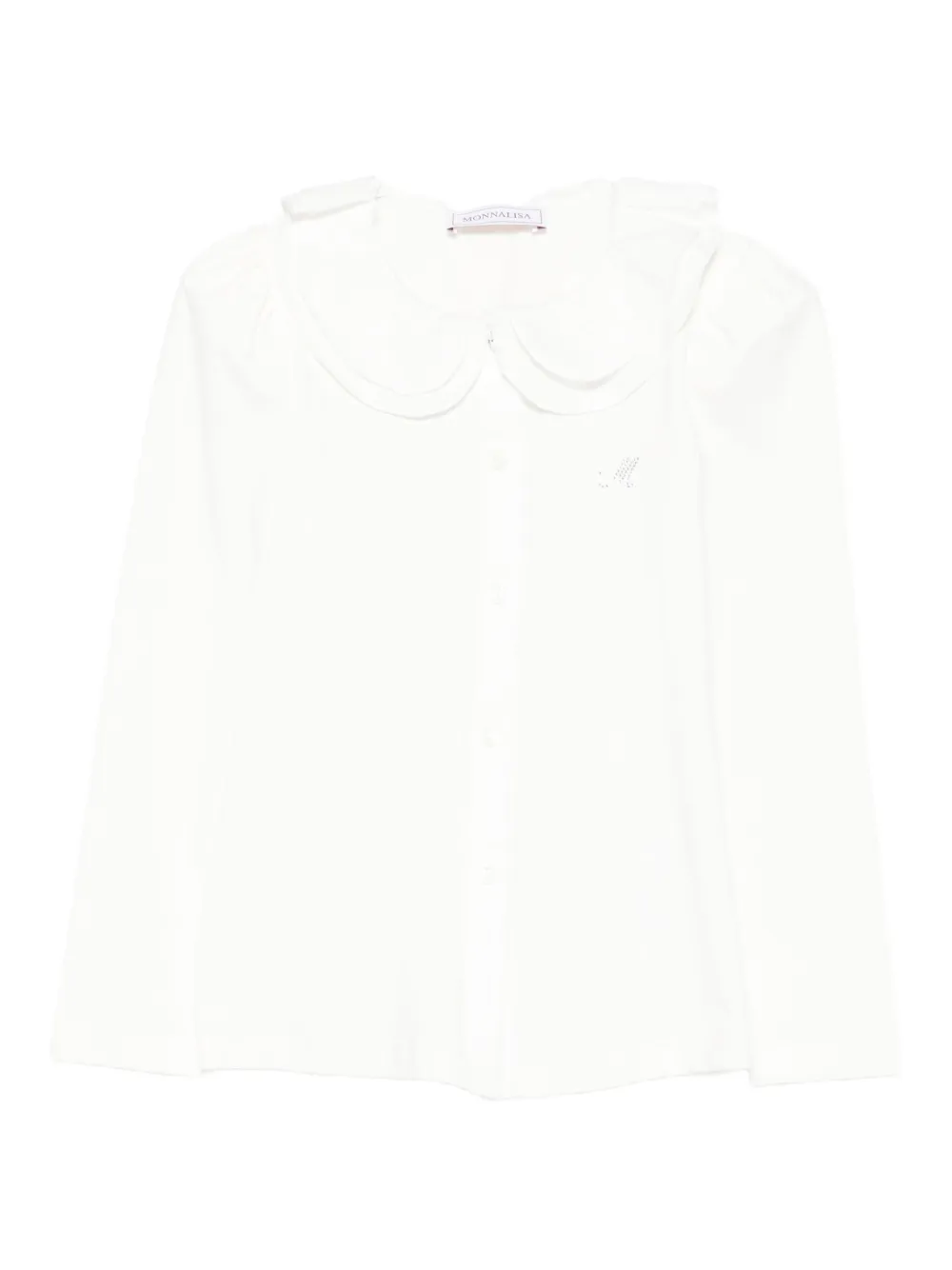 Рубашка с длинными рукавами и оборчатым воротником Monnalisa, белый
Рубашка с длинными рукавами и оборчатым воротником Monnalisa, белый
