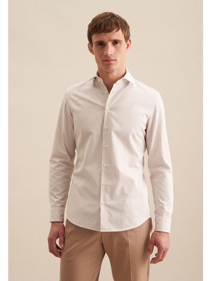 Рубашка Seidensticker, бежевый
Рубашка Seidensticker, бежевый