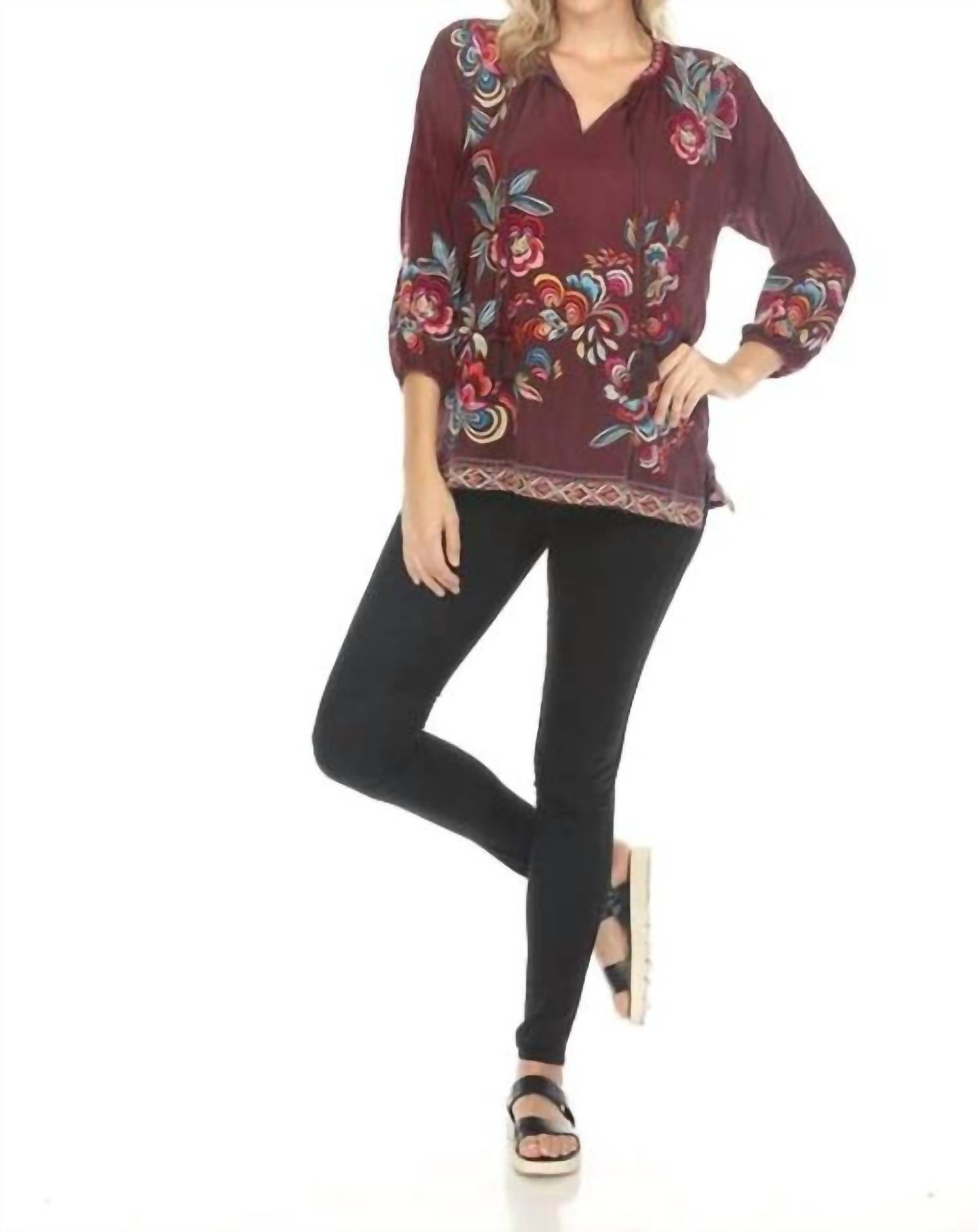 Блузка Zadonia в цвете «Инжир» Johnny Was, fig
Блузка Zadonia в цвете «Инжир» Johnny Was, fig