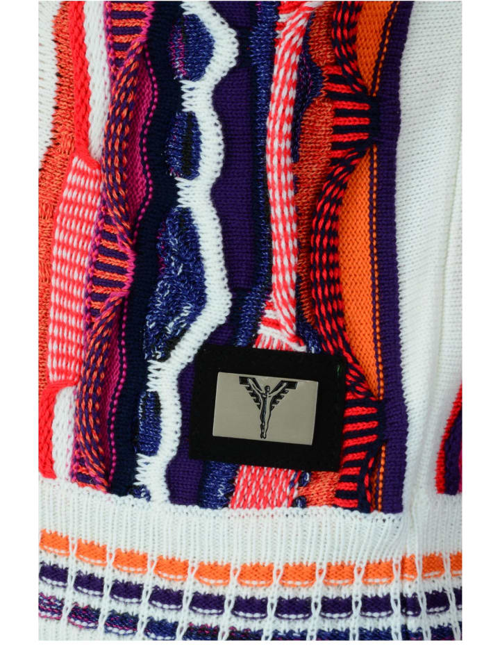 Свитер Carlo Colucci, красно-белый 
Свитер Carlo Colucci, красно-белый