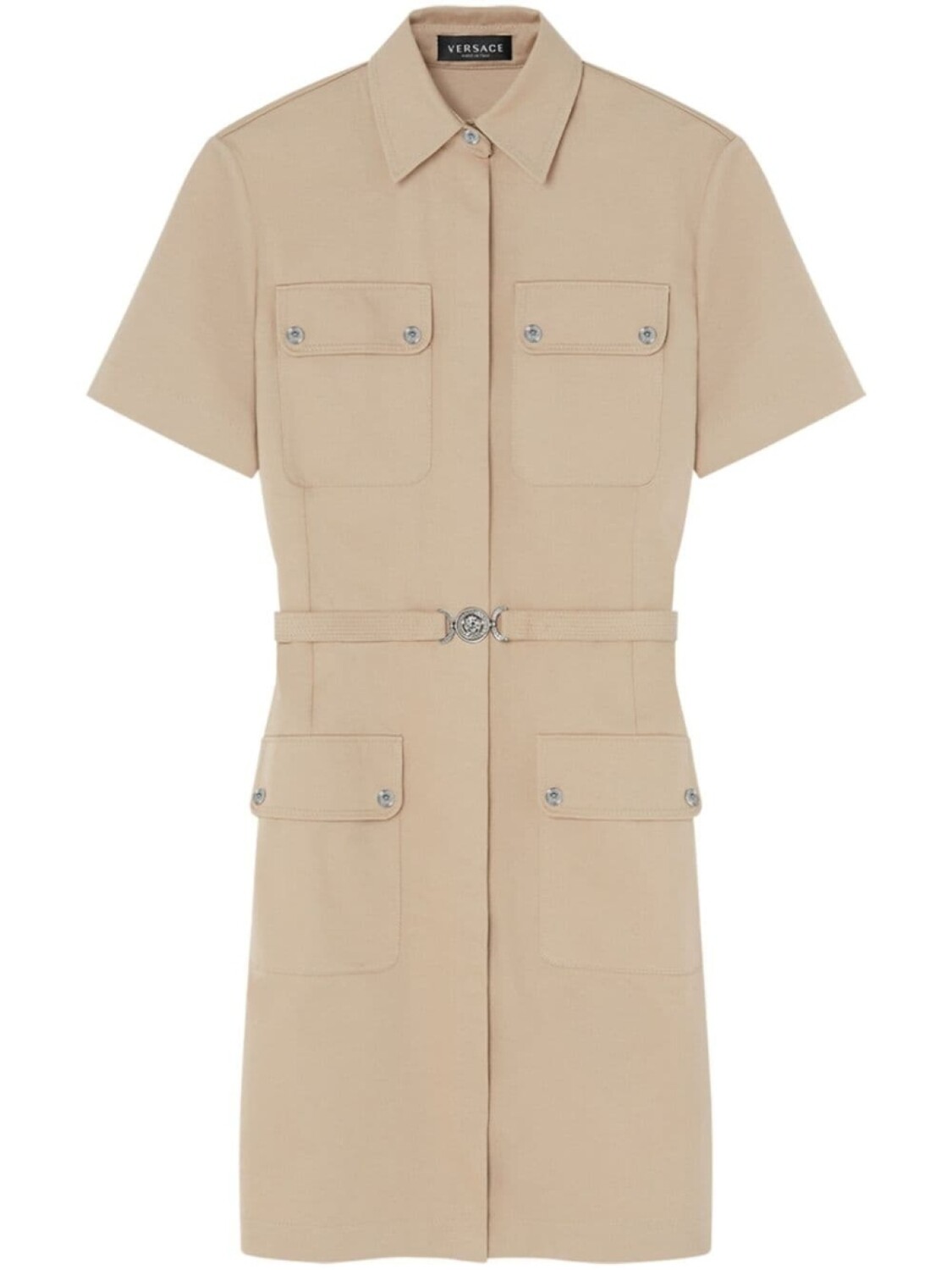 Versace платье-рубашка мини из габардина карго, нейтральный цвет
Versace платье-рубашка мини из габардина карго, нейтральный цвет