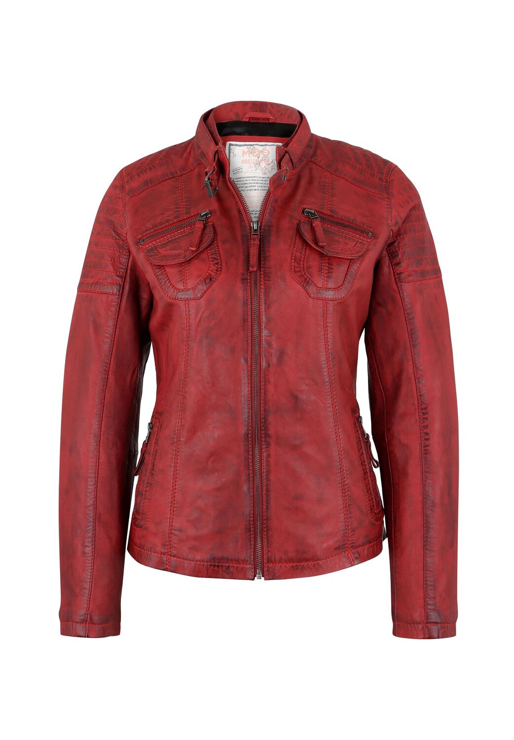 Кожаная куртка с модным воротником стойкой MIRACLE OF DENIM, красный
Кожаная куртка с модным воротником стойкой MIRACLE OF DENIM, красный