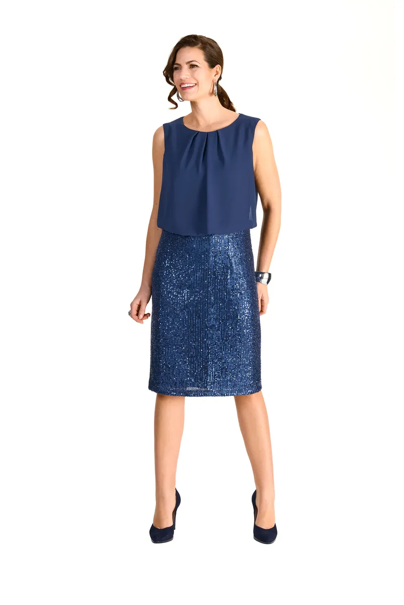 Платье 2-в-1 из коллекции HERMANN LANGE с юбкой из пайеток Hermann Lange Collection, синий
Платье 2-в-1 из коллекции HERMANN LANGE с юбкой из пайеток Hermann Lange Collection, синий
