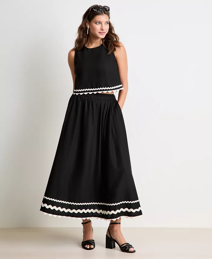 Женская юбка с аппликацией Ric Rac On 34th, черный
Женская юбка с аппликацией Ric Rac On 34th, черный