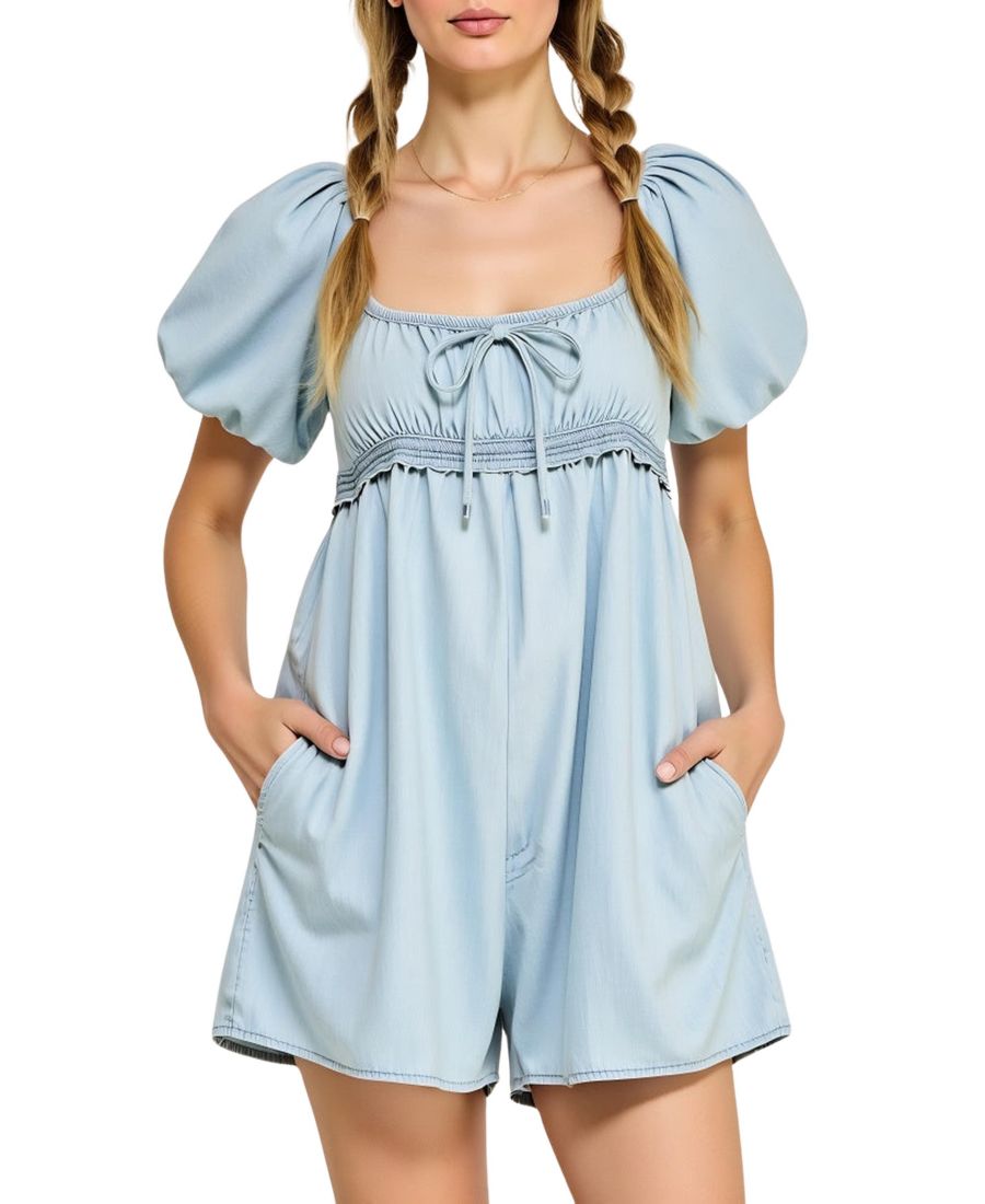 Женский комбинезон с пышными рукавами, завязками спереди и завышенной талией Modenaire, Light blue
Женский комбинезон с пышными рукавами, завязками спереди и завышенной талией Modenaire, Light blue