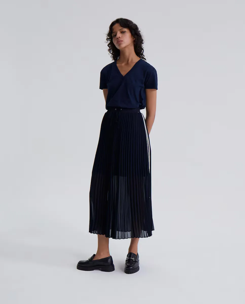 Плиссированная юбка с эластичной талией IKKS, темно-синий
Плиссированная юбка с эластичной талией IKKS, темно-синий