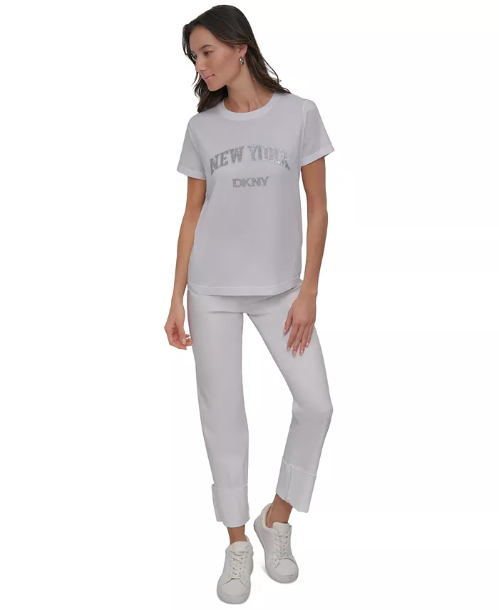 Женская футболка New York с логотипом из страз Dkny Jeans, мультиколор
Женская футболка New York с логотипом из страз Dkny Jeans, мультиколор
