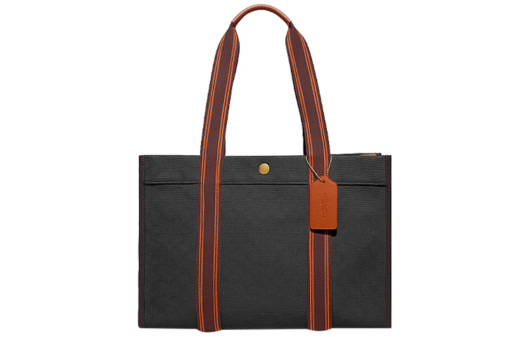 Coach Женская большая сумка через плечо из жаккардовой ткани Spin, черная
Coach Женская большая сумка через плечо из жаккардовой ткани Spin, черная