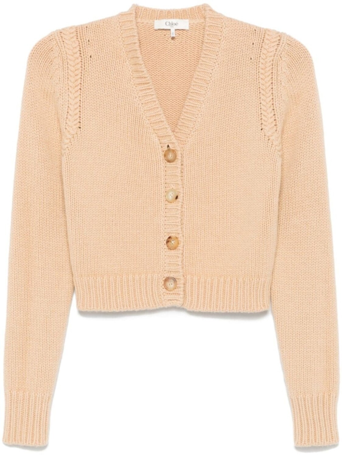 Chloé кардиган с V-образным вырезом, нейтральный цвет
Chloé кардиган с V-образным вырезом, нейтральный цвет