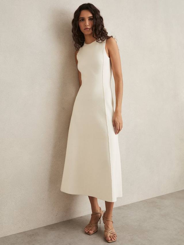 Трикотажное платье с деталями из нило-шва Reiss, слоновая кость
Трикотажное платье с деталями из нило-шва Reiss, слоновая кость