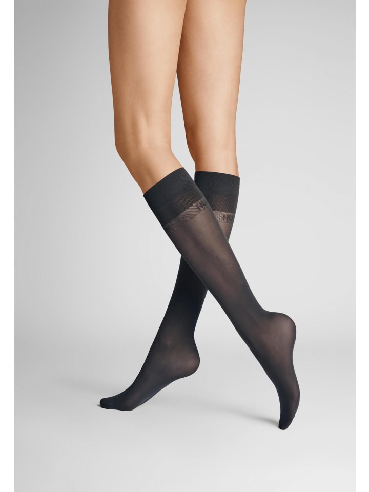 Hudson Тонкие чулки до колена Micro 50 с не сдавливающим поясом, антрацитового цвета
Hudson Тонкие чулки до колена Micro 50 с не сдавливающим поясом, антрацитового цвета