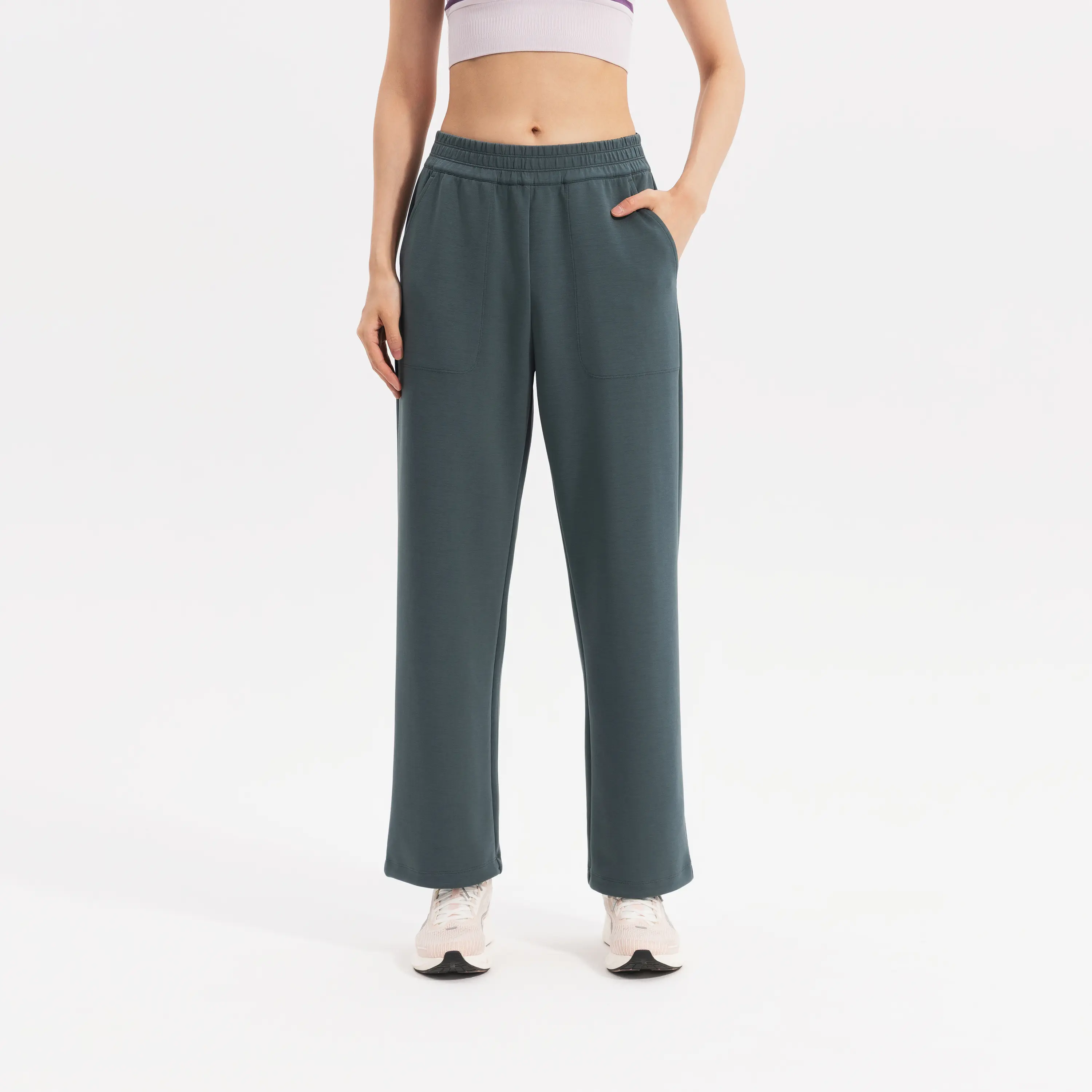 Женские брюки с завышенной талией и расклешённым низом Domyos - тёмный серо-зелёный
Женские брюки с завышенной талией и расклешённым низом Domyos - тёмный серо-зелёный