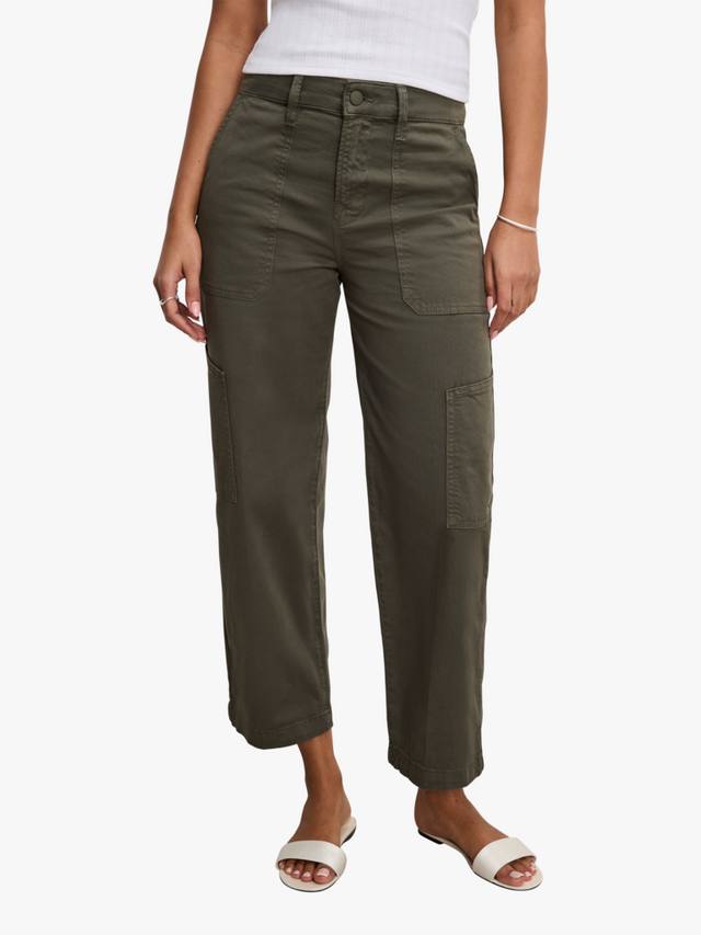 Укороченные саржевые брюки-карго Good American, хаки
Укороченные саржевые брюки-карго Good American, хаки