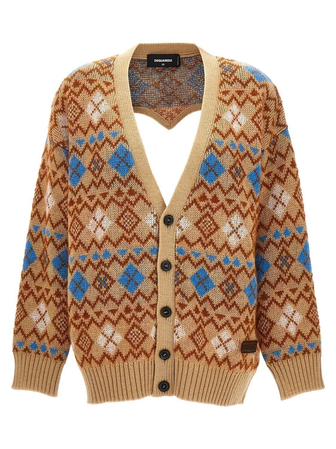 Кардиган 'Heart Vintage Shetland' DSQUARED2, мультиколор
Кардиган 'Heart Vintage Shetland' DSQUARED2, мультиколор