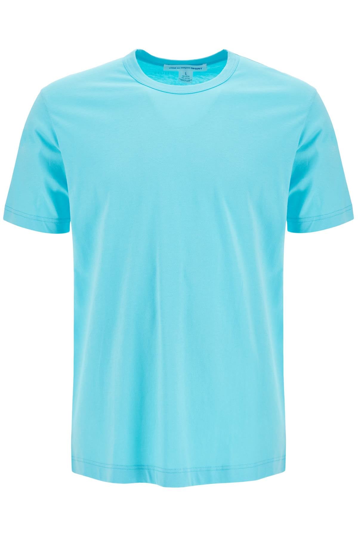 Comme Des Garcons Shirt Мужская хлопковая футболка с круглым вырезом, светло-голубой
Comme Des Garcons Shirt Мужская хлопковая футболка с круглым вырезом, светло-голубой
