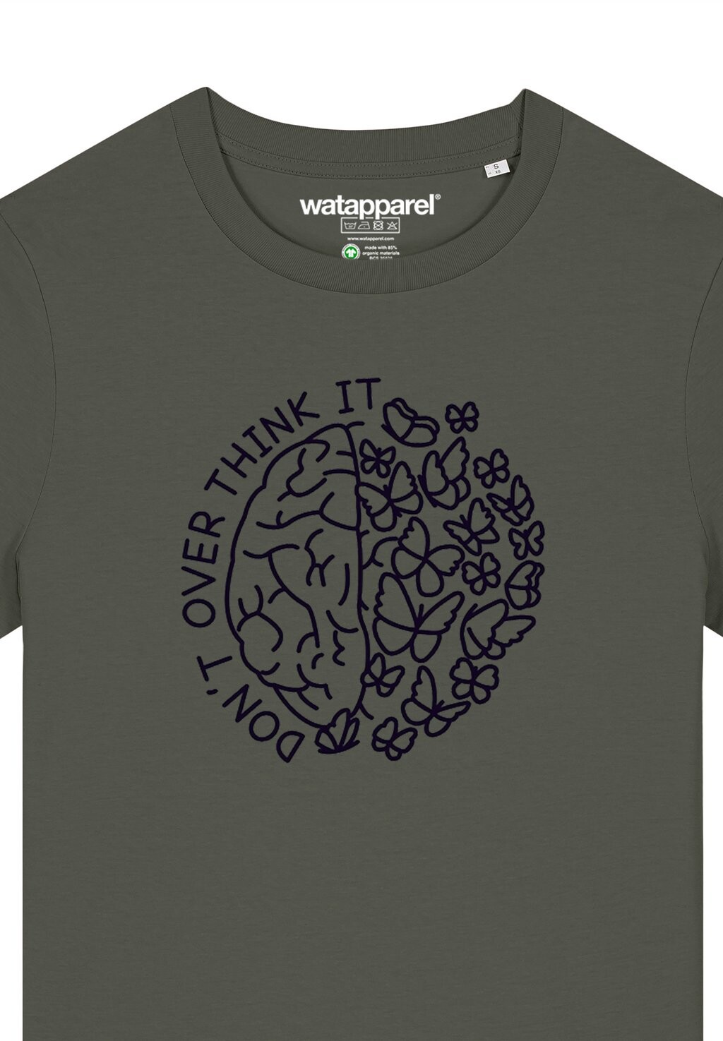 Футболка с принтом DON T OVERTHINK IT watapparel, хаки
Футболка с принтом DON T OVERTHINK IT watapparel, хаки