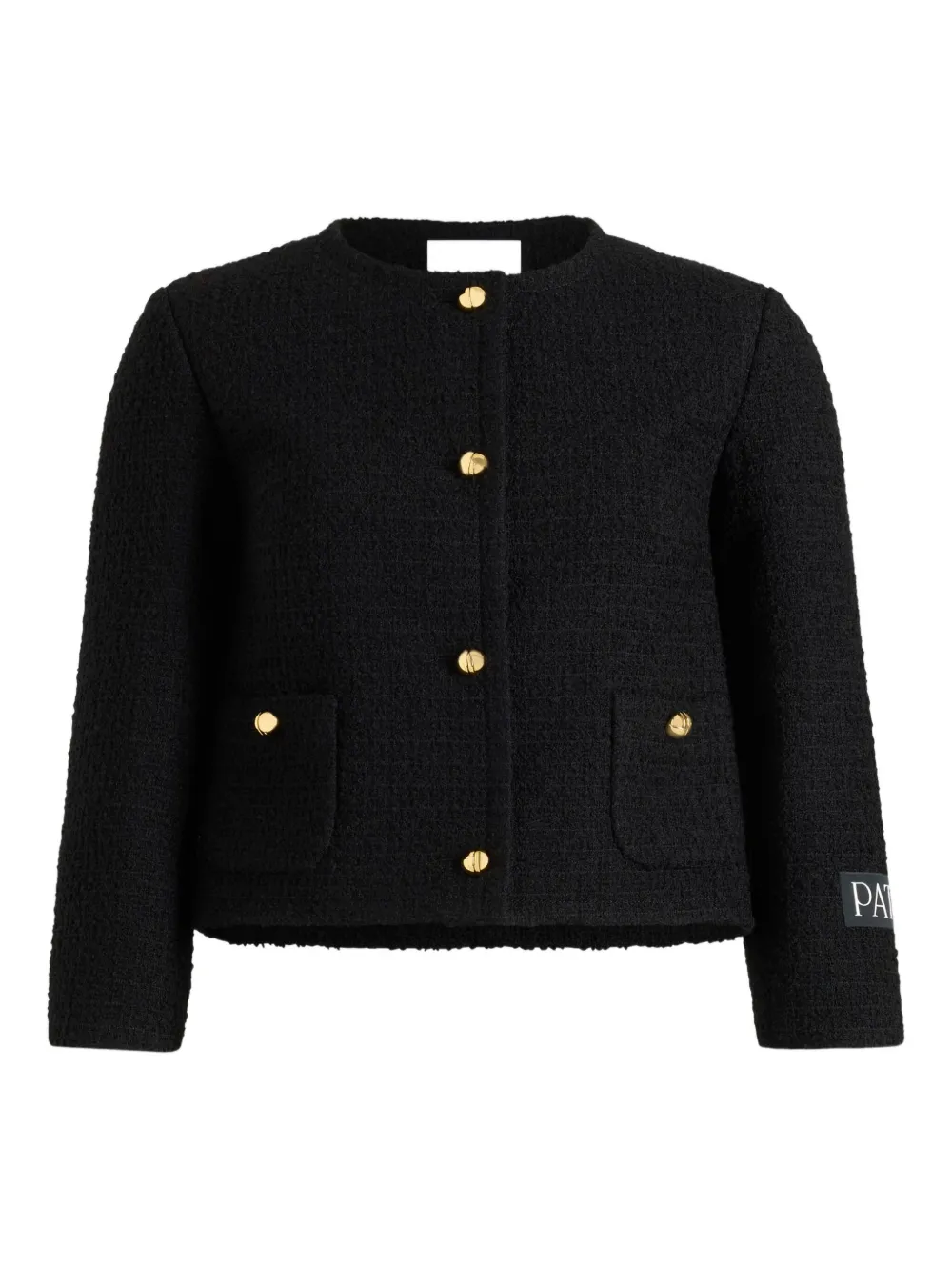 Твидовая куртка без воротника PATOU, черный
Твидовая куртка без воротника PATOU, черный