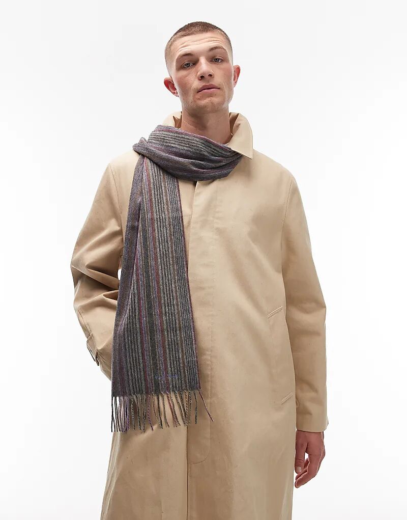 Полосатый шарф Paul Smith серого цвета
Полосатый шарф Paul Smith серого цвета