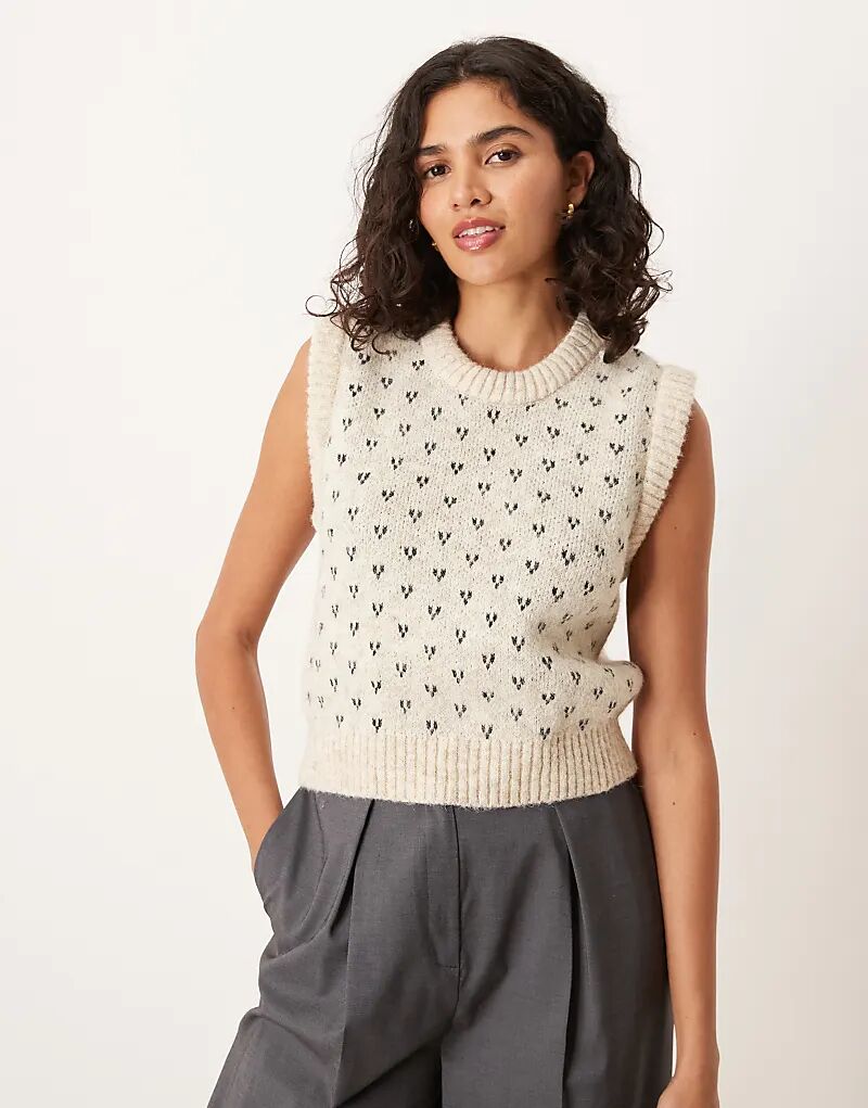 Трикотажный топ ASOS DESIGN в горошек овсяного цвета
Трикотажный топ ASOS DESIGN в горошек овсяного цвета